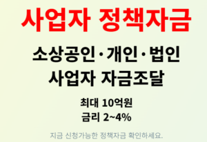 사업자 정책자금 